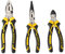 AIBAOBAO Juego de Alicates, 3 Pzas Control Grip, Niversal + Corte Diagonal + Boca larga, Alicates combinados/Alicates de Corte Diagonal con Function de Pelacables/Crimpadora/Cortador de Cable