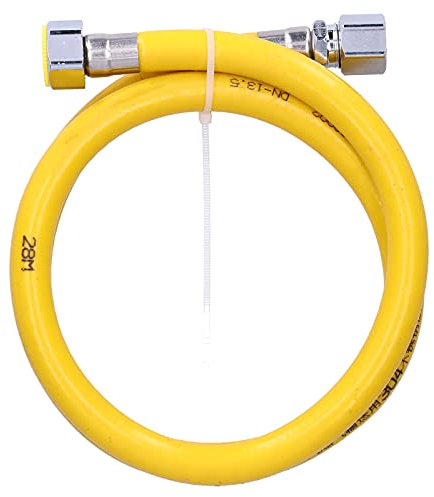 Tubo Flessibile per Gas Combustibile in Acciaio Inossidabile 304 con Raccordi per Domestica (Interfaccia Dente Interno da 1 m+Presa)