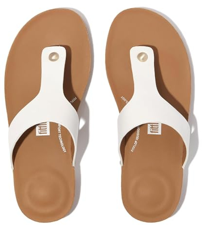 Fitflop iQUSHION LEATHER TOE-POST SANDALS