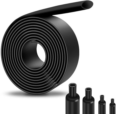 Adiwo Tubo Termoretractil para Cables, 3:1 Tubo Termorretráctil -Ø15.4mm 1.5m Aislado＆Impermeable Funda Termorretráctil para Conectar Cables Eléctricos con Adhesivo para Cable para Protección Cable