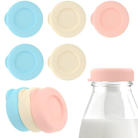 9 tapones para botellas de 4,8 cm, de silicona, reutilizables, resistentes a altas y bajas temperaturas, cierre universal para cristal y leche