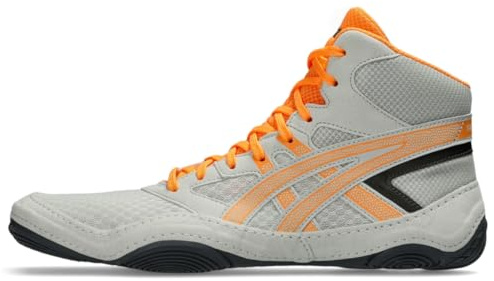 ASICS Men's Snapdown 4 Wrestling Shoes, 9.5, Lake Grey/Orange POP