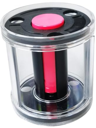 Folpus Estuche de Almacenamiento para Cintas de Baile, Organizador de Cintas de Gimnasia, Caja de Almacenamiento de Accesorios portátil con, Rosa Roja