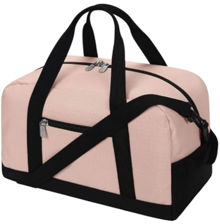 Fitnesstasche Reisegepäck klein Training einfach über Nacht Mode Weekender Sport, Pink, M, Klassisch