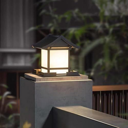 Lampadaire d'extérieur à LED, Lanterne, luminaires, Colonne carrée, étanche, Pilier supérieur, Lanterne de Table, Poteau de Patio extérieur Chinois en Aluminium,éclairage au Plafond