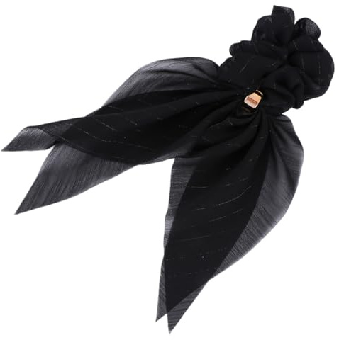 Mobestech Élastique à Cheveux Accessoire Élégant en Tissu Double Couche avec Boucle Nœud Papillon Chic Maintien Solide pour Cheveux Longs Port Quotidien