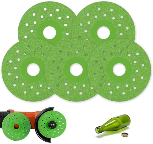 SHYSBV 5PCS 115mm Rock Slab Grinding Disc,Ultra-Thin Multi-Pore Flat Abrasive Sheet Disc,Rock Slab Cutting Disc for Porcelain Glass Ceramic Tile Diamond Saw Blade,Ultra-Thin Saw Bladewheel