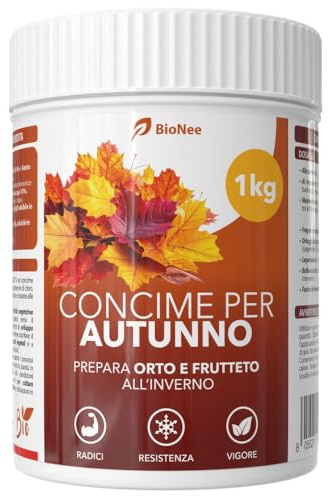 BioNee Concime per Autunno NPK 12-12-17 – Granulare a Lento Rilascio per Orto e Frutteto