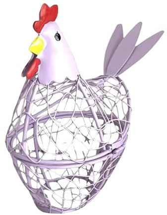 Cestino per Uova | Portaoggetti in Metallo per Cucina - Cesto per Raccolta e Conservazione Uova,per Raccolta in Campagna, Giardino, Cortile, Pasqua, Frutta, Verdura, Snack