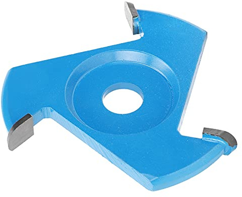 FTVOGUE Paleta Triangular de Amoladora Angular, Acero de Carburo de Tungsteno con 3 Dientes para Fresado de Bandejas de Madera, Perfecta para Carpintería y Tallado