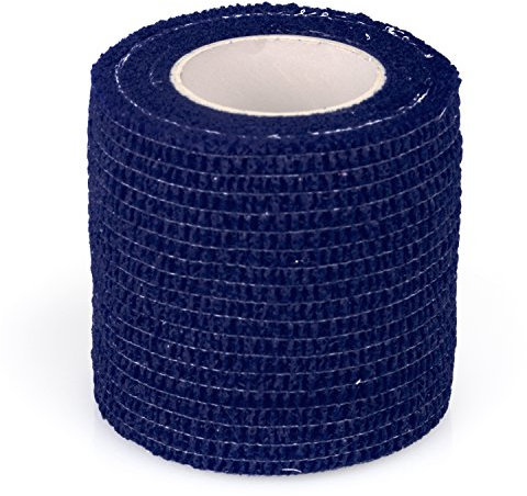 Fixierbinde | elastischer Fixierverband | kohäsive (selbsthaftende) elastische Binde | Breite: 5,0 cm | Farbe: blau | 12 Stück