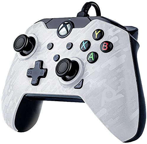 PDP verkabelt Game Controller - Xbox Series X|S, Xbox One, PC/Laptop Windows 10, Steam Gaming Controller - USB - Advanced Audio Controls - Dual Vibration Videogame Gamepad - weiß Camo