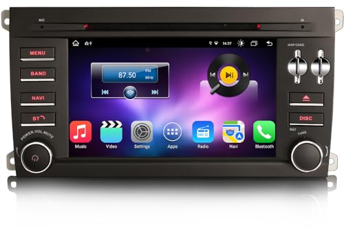 erisin Android 14 bilradio för Porsche Cayenne stöder GPS-navigator Carplay Android Auto DSP DVD Bluetooth A2DP DVB-T/T2 WiFi 4G DAB 8-kärna 4 GB RAM 64 GB ROM
