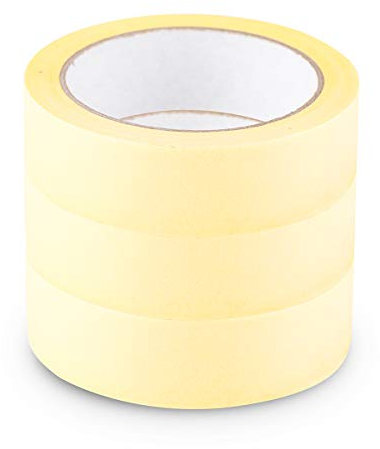 Scley cinta de pintor, cinta carrocero ancho 30mm, eslora 33m, 3 piezas cinta carrocero pintura, Cinta de carrocero amarillo, masking tape Serie *545*, A0303-450130