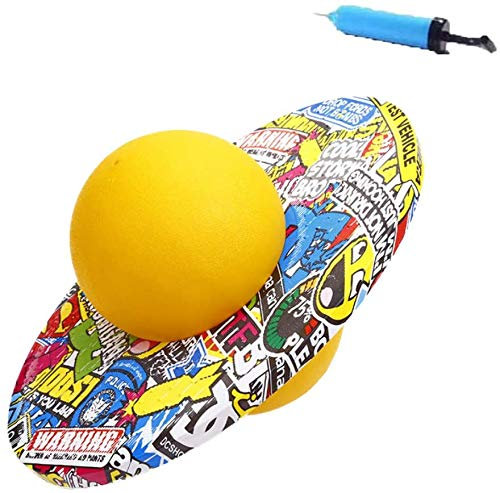 Qchomee Ballon Sauteur Pogo Bâton Sauteur Fitness Epais Antidéflagrant Ballon de Gym Sport Boule Sautante Bouncing Ball Adulte Planche Ballon d'équilibre Ball Rock Hopper pour Ecole Extérieur Parc