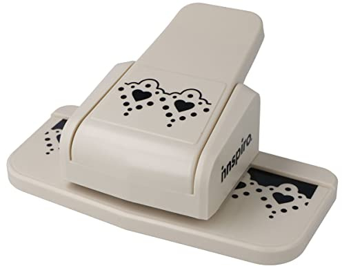 INNSPIRO Fustella per bordi continui grandi Border Punch cuori taglio: 52x37mm., punzonatrici per scrapbooking, fai da te, creazione di carte