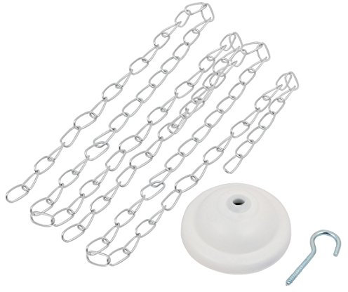 Ruilogod 150 cm Länge Edelstahl Lampenkette W Schraubhakenabdeckungskappe