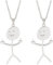 MenYiYDS 2-teilige lustige Graffiti-Halskette, silberne, Smiley-Silber-Halskette, Match-Finger-Gesten-Halskette, Geschenk (Silber)