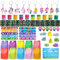 Mitgebsel Kindergeburtstag Set, Gastgeschenke Kinder Einhorn Deko Meerjungfrau Party, Give Aways Kindergeburtstag Einhorn Stempel Tattoos Geschenktüten Schnapparmband Spiralen Geschenk Mädchen