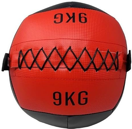 DONATIF Palla medica fitness 9 Kg wall ball Multifunzione, Palla medica 9 kg in Ecopelle, Gym ball palle mediche crossfit