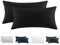 Tifschlaf Kissenbezug 40 x 80 2er Set - Kopfkissenbezug 40x80 Schwarz mit Reißverschluss aus Mikrofaser Weich, 40x80cm Pillow Case