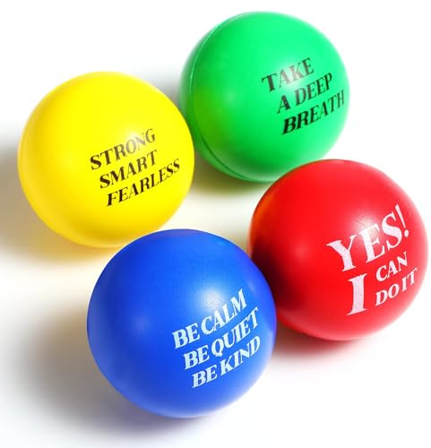 Semazz Balle de Stress Motivante,12 PCS Anti Stress Adulte Balles de Mousse à Presser Anti-Stress Balle Fidget Toy pour Enfants Adultes pour Autisme Soulagement Motivation