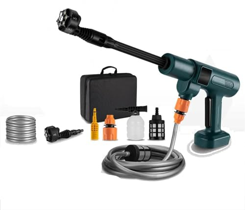 Nettoyeur Haute Pression sans Fil, 3500 W 200 Bars, Nettoyeur Haute Pression électrique sans balais 6 en 1, Pistolet à Eau de Lavage de Voiture, Pistolet de pulvérisation d'irrigation de Jardin, Une