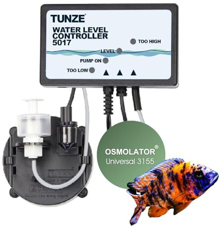 Tunze Osmolator Universal 3155 I Wasserstandsregler für mittlere Aquarien (bis zu 1000l) I Wasserpegelschalter mit Zeitüberwachung I 2 Water Level Sensoren mit Magnethalterung I Dosierpumpe