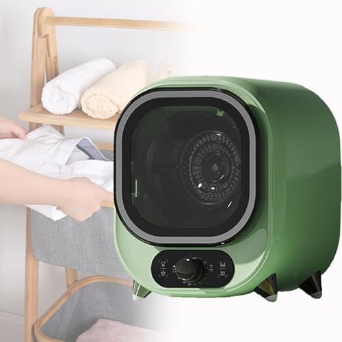 Spdazzleburst Petit sèche-Linge à Condensation, sèche-Linge ventilé, capacité de 0,8 kg, pour Utilisation sur comptoir ou Montage Mural, Compact, Mini-essoreuse, pour la Maison,Green
