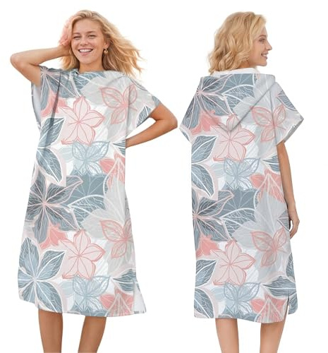 LOMTRATS Poncho de Surf de Secado rápido, Toalla Cambiante, Bata con Capucha para Adultos, niños o Familia, Microfibra, natación, Playa, Surf, Buceo, baño en casa