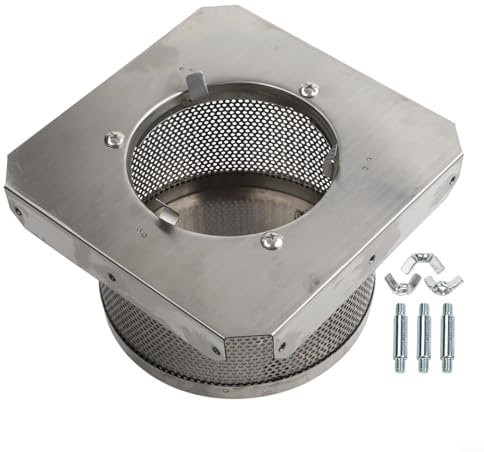 Parte di ricambio per riscaldatore da terrazza in acciaio inossidabile, diametro 17,8 cm, base per riscaldatori a propano piramide resistente al calore, rete a doppia copertura (10 cm)