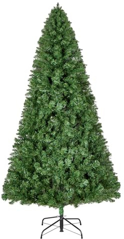 VEVOR Árbol de Navidad Artificial, Decoración de Interiores 180 cm con 1250 Ramas de PVC Ignífugo y Base de Metal, Ideal para Salón, Dormitorio, Centro Comercial, Parque y Oficina, Verde