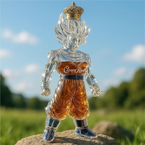 Vinskål – whiskykaraff, whiskykaraff, i form av Super Goku, rolig present i goku-stil, vinflaskor av glas för förvaring