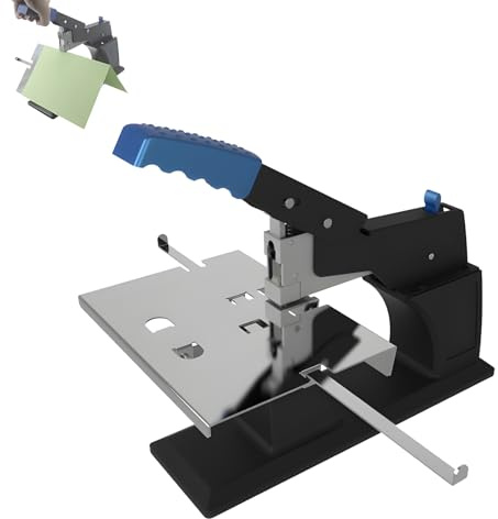 Heavy Duty Saddle Stitch Stapler - Dual-Purpose Flat Head Binding Machine, 200 Staple Slots, 60 Sheets Flatbind, 30 Sheets Saddle Stitch, Ideal for Office and Home