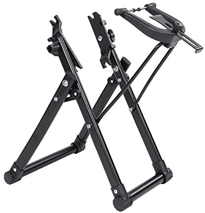 Béquille de Roue pour vélo, Support pour Entretien de vélo, Pliable, Support de vélo Universel réglable, Béquilles d'extérieur pour vélo Ajustable Socle de Montage pour vélo