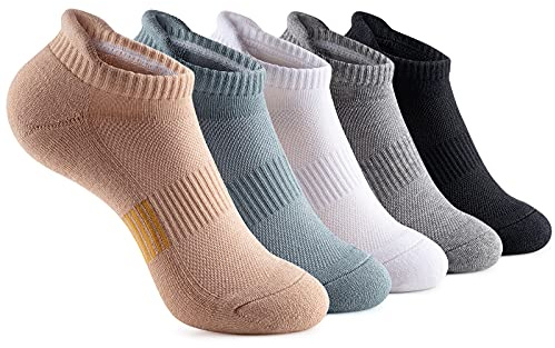 Gonii Ankle Socks Womens Running Athletic No Show Socks Cushioned 5-Pairs