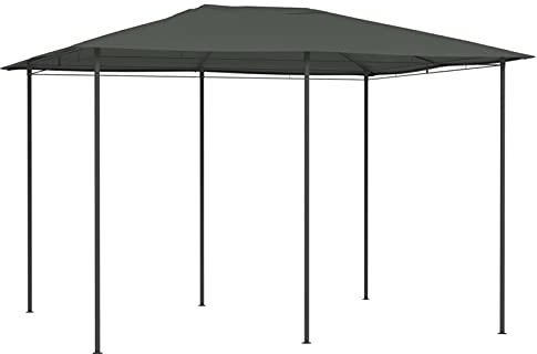 Camerina Pavillon 3x4x2,6 m Anthrazit 160 g/m² Moskitonetz Garten TerrassenüBerdachung Freistehend