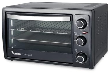 WeGeek, Horno Eléctrico 55L, Potencia 2000W, Estático y Ventilado, Temporizador, Bandeja y Parrilla, Doble Cristal Transparente, Color Negro, Dimensiones: 34.0x57.0x41.0 cm
