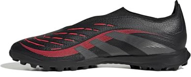 adidas Unisex League Laceless Turf Football Boots, Core Black/Grey Four/Lucid Red, 42 EU