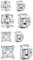 4 Stück Magnet Ohrringe Magnet Ohrringe Herren Nicht Piercing Magnetische Ohrringe Nicht Durchbohrte Magnetische Ohrringe für Herren und Damen Hypoallergene Ohrclips mit Zirkon (6 mm/8 mm)