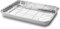 Lacor - 15567 - Teglia con Griglia Essential, Teglia in Acciaio Inox, Alta Conducibilità Termica, Estraibile, Adatta per Forno, Freezer e Frigorifero, 40,5x30,5 cm