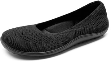 DREAM PAIRS Ballerines Femme Confortable Chaussures Plates pour Femmes Tissu Tricoté Respirant,Size 38.5,Noir,DWUMFA2509