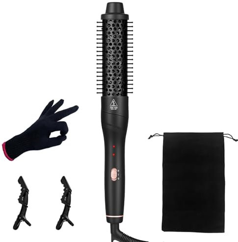 Spazzola Termica Rotante per Capelli - Spazzola Rotonda Professionale 38mm con Aria Calda, per Ricci e Volume, Ferro Arricciacapelli e Lisciante, Volumizzante per Styling Rapido