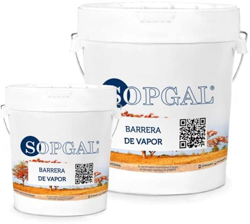 Sopgal Barrera de Vapor Bicomponente (3+1kg) - Imprimación selladora que mejora la adherencia sobre materiales como baldosa o tela asfáltica y protege contra humedades