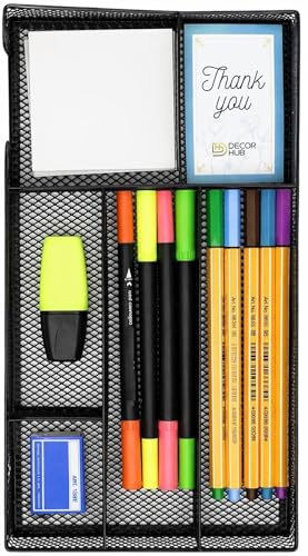 DECOR HUB Organizer Scrivania, Portapenne, Accessori scrivania, Porta Penne, Accessori per l'ufficio, Porta Oggetti, Porta Chiavi, Porta Matite, Organirer Ufficio.