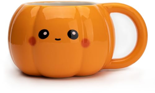 Halloween Gifts Halloween Mug 3D Pumpkin Mug for Women Hallowee-n Cups Gift for Her, 3D Cute Cup, 15oz Funny Cartoon Hand-painted Ceramic Milk Cup, Novelty Birthday Gif-ts for Her Women Girls Friend