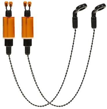 xitoio Lot de 2 bobines de pêche à la carpe, chaîne d'alarme de morsure, indicateurs de touche pour pêche à la carpe, accessoires de pêche de nuit pratiques pour débutants