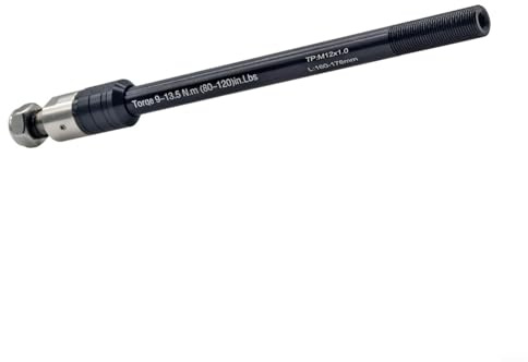 Glomc Eje de remolque de bicicleta, adaptador de eje pasante de paso M12 x 1.0/1.5/1.75, enganche de longitud ajustable para marcos de 135/142/148 mm (M12 x P1.0-160-178 mm)