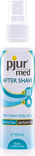 pjur med AFTER SHAVE - Spray curativo per donna e uomo - con aloe vera per curare delicatamente la pelle - anti-irritazione (100ml)