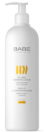 Laboratorios Babé - Crema Urea 10% Loción Reparadora 500 ml | Hidratante y Nutritiva con Omega 3, 6 y 9, Aceite de Soja y Manteca de Karité | Para Piel Seca, Rugosa y Descamada | Suavidad y Confort